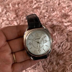GOSSIP MENS SILVER WATCH